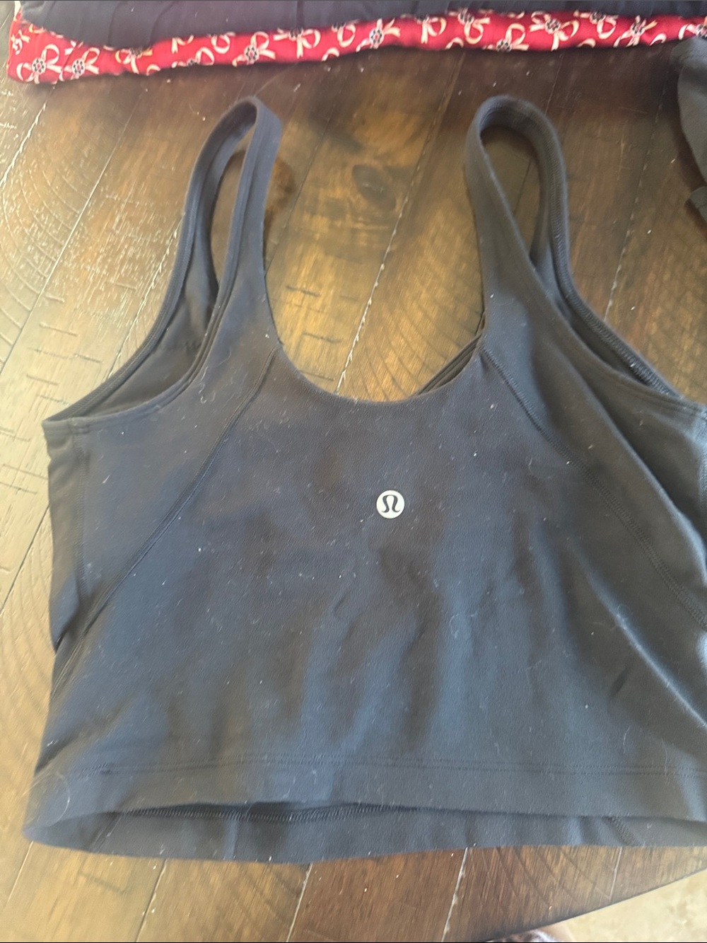 lululemon athletica Black Scoop-Front Sports Bra